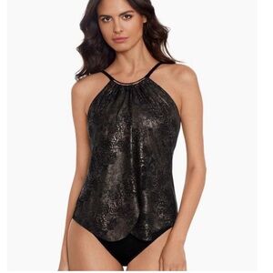 NWOT MAGICSUIT BLACK & BRONZE SWIMWEAR/12